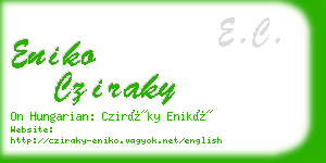 eniko cziraky business card